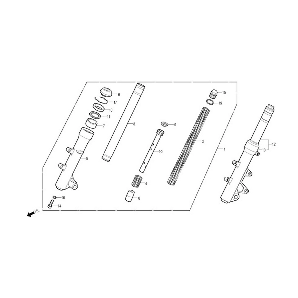DAELIM SQ125 (DL125-S2) ON AMORTISOR SAG #DLS F0922